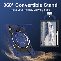 Étui robuste pour Lenovo Xiaoxin Pro 13 / Pro GT 13 / Idea Tab Pro Gen 2 TB390, support 360°, bandoulière, porte-stylo, bleu marine et noir