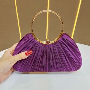 2025プリンセスバッグ レディースハンドバッグ プリーツイブニングバッグ パーティードレスバッグ イブニングガウンバッグ リング型 KTVプリンセスネームレディバッグ - Product Image 5
