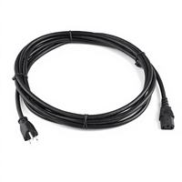 Cable de Alimentación para PC, Servidor y Monitor, 16AWG SJT SVT 125V 13A, NEMA 5-15P a IEC C13