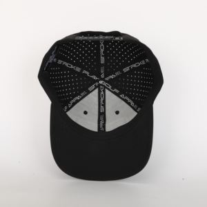 Casquette en jean perforée découpée au laser à 6 panneaux de haute qualité, broderie personnalisée, style plat, pour l'hiver, décontractée, été, sports de plein air - Product Image 6