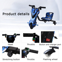E Scooter dérive pour enfants enfants 350W Scooter électrique pour enfants Suspension avant + arrière Scooter à trois roues voiture de dérive pour enfants