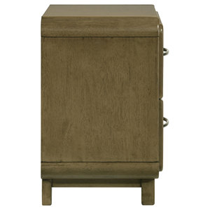Tully Nutmeg 2-<b>drawer</b> Nightstand Wood <b>Storage</b> <b>Drawer</b> Bedroom Furniture - Product Image 5