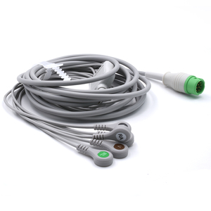 Bệnh Viện Sử dụng tương thích với mindrray IPM-9800 <span class=keywords><strong>ECG</strong></span> Cáp <span class=keywords><strong>Mec</strong></span> 1000 trực tiếp kết nối 5 dẫn Snap AHA <span class=keywords><strong>ECG</strong></span> Cáp - Product Image 4