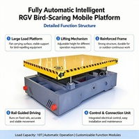 Plateforme mobile répulsive d'oiseaux RGV entièrement automatique et intelligente, véhicule guidé sur rail pour la dissuasion des oiseaux dans les aéroports et les stations photovoltaïques