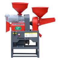 Mini moulin à riz combiné pour la production industrielle commerciale avec fonction de retrait des pierres et de broyage du maïs et des céréales 220V.