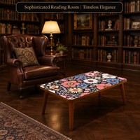 Bureau élégant de style néoclassique pour baie vitrée, table d'ordinateur de luxe pour bureau à domicile, chambre, salon, appartement, bureau d'étude et de travail