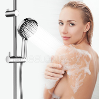 Duschsystem, Ensemble colonne de douche salle de bain Leelongs, barre de douche en acier inoxydable avec pommeaux de douche et tuyaux