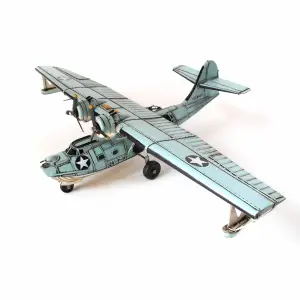 1940 MODEL 28-5 PBY İkinci dünya savaşı uçak METAL kaynak uçak modeli RETRO DECO 1:40 ölçekli