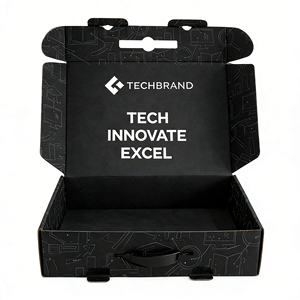 Caja de envío para micrófonos 3C Electronics, cajas de embalaje DTC, caja de envío corrugada con opción de flauta B/E, caja de envío troquelada, OEM personalizado - Product Image 4