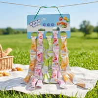 Op maat gemaakte OEM ODM lolly's gemengde fruitsap chia zaad bolvormige harde snoepjes groothandel partij cadeau kinderen