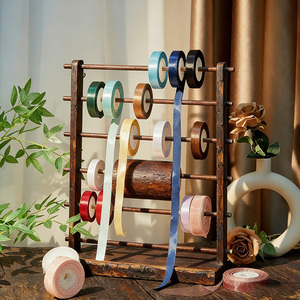 Organizador de Cintas de Madera de 6 Niveles para Manualidades, Almacenamiento de Floristería, Soporte para Bobinas, Suministros para Hacer Coronas, Regalo - Product Image 3