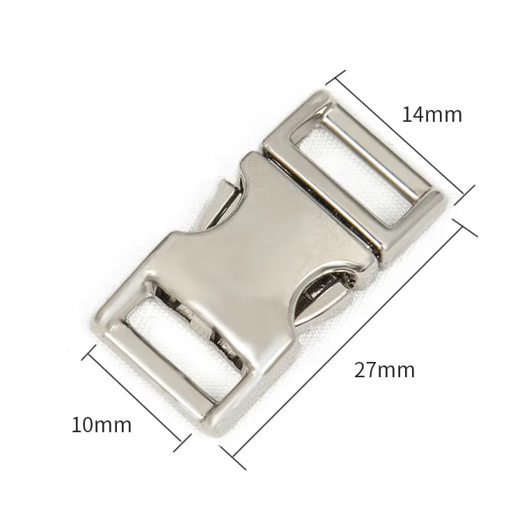 도매 가방 하드웨어 액세서리 15mm 25mm 조정 가능한 사각 코브라 금속 아연 측면 전술 퀵 릴리스 버클 가방 용