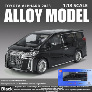 Toyota Alphard Premium Luxury MPV, Auto de Metal Fundido a Presión, Escala 1:18, Modelo Coleccionable de Gran Tamaño con Puertas Abatibles e Interior Detallado - Product Image 2
