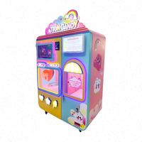 Machine à Barbe à Papa Intelligente Entièrement Automatique Commerciale en Métal avec Distributeur Libre-Service Garantie 1 An