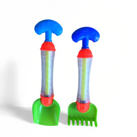 Jouet de plage 2 en 1, pistolet à eau, pelle, râteau, combo pour enfants, outil de jeu dans le sable et l'eau, jouet interactif pour la plage et la piscine, cadeau d'été pour l'extérieur