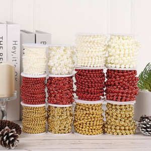 Wholesale 5 Meters Pearl String Beaded Chain Christmas Tree Dress Diy Hanging Birthday Party Wedding Pendant - Product Image 3