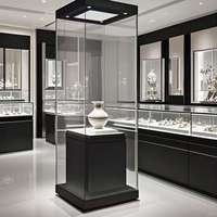 Vitrine de musée en verre trempé et métal avec éclairage LED, design écologique, construction durable, dimensions personnalisables