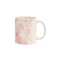11 oz. Tasse en céramique à texture marbrée vierge Sublimation Tasse à café personnalisée