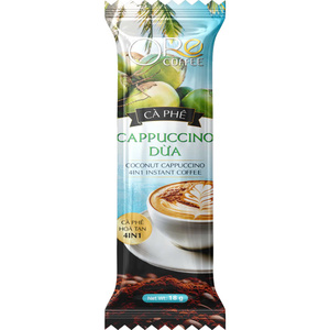 Mélange de Boisson en Poudre 5-en-1 Premium, Doux et Caféiné, Instantané, Cappuccino Coco, Café, Noix, Chocolat, Fruits, Sucre, Crème, Durée de Conservation 18 Mois - Product Image 1