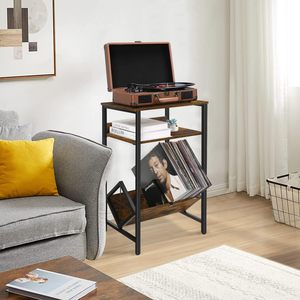 Suporte para Discos de Vinil, Mesa para Toca-discos, Armazenamento de Vinil para até 65 Álbuns, Mesa para Toca-discos, Prateleira para Discos - Product Image 5