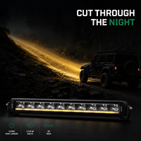 Barre lumineuse LED tout-terrain HSSH sans vis 12V pour camion, faisceau combiné, lumière de conduite ambre pour voiture 50W, garantie 24 mois