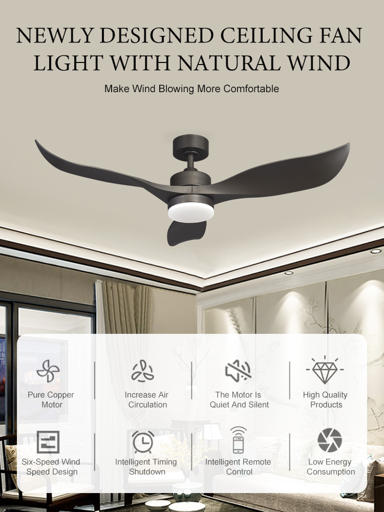 Factory modern decorative ceiling fan Light 52/42 inch LED ceiling fan with LIGHT OEM