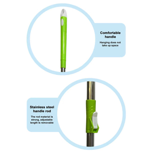 360 ° Sợi Nhỏ Sàn Quay Lau Với Cực Thép Lau Đầu Và Lau Xô Phù Hợp Với Nhà Khô Ướt Lao Động-Tiết Kiệm Cho Sàn Làm Sạch - Product Image 2