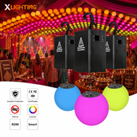 Boule cinétique LED RGBW DMX512 avec treuil DMX512 pour spectacle, mariage, club, événement, éclairage de plafond programmable