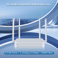 Router ONU XPON AC1200 con VoIP, WiFi5 de Doble Banda, Conector de Fibra Óptica RJ45 de 4 Puertos, Optimizado para Acceso a Internet de Alta Velocidad