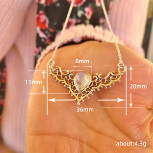 Collana con Ciondolo a Forma di Corno Cavo per Donne, Gioielli Eleganti e alla Moda - Product Image 5