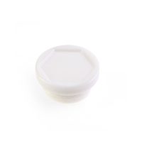 Bocaux en verre épais à profil bas de 5ml avec couvercles blancs, récipients hermétiques pour cosmétiques baume à lèvres à l'huile
