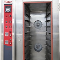 Four à convection électrique/gaz commercial Astar avec vapeur et chariot, haute productivité pour la cuisson de gâteaux, 10 plateaux