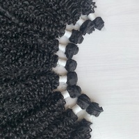 Lot de 9 mèches de cheveux synthétiques bouclés crépus en fibres organiques résistantes à la chaleur, extensions capillaires en tissage de protéines bio