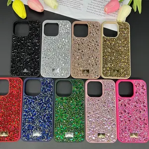 Royal Luxury Ultra Thin Phone Case For iphone 13 pro max Mobile Phone Cases For iphone 15 Ladies PC Hard Diamond Phone Cases