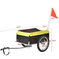 Remorque de vélo électrique pliable, étanche, à 2 roues, pour le transport de bagages et d'animaux (chiens)