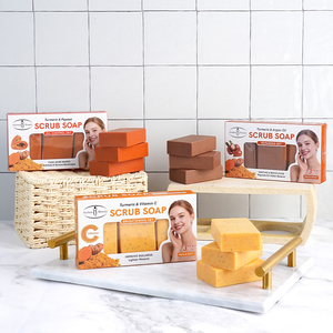 Natural <strong>Soap</strong> <strong>Set</strong> Organic Turmeric &amp; Papaya Scrub <strong>Soap</strong> Oil-Control <strong>Set</strong> Fade Acne Marks Refine Pores Natural <strong>Soap</strong> Bars Gift Box - Product Image 6