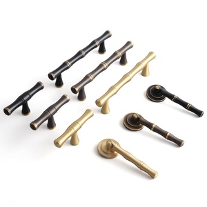 มือจับลิ้นชักทองเหลืองขนาดเล็กสีบรอนซ์สำหรับตู้ครัวตู้เสื้อผ้า - Product Image 6