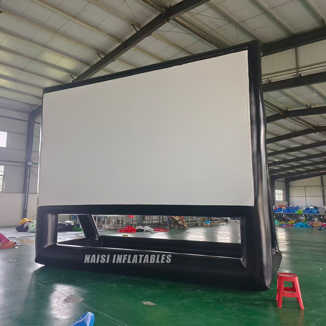 Giant Outdoor Projector Screen Airtight Inflatable Movie Screen Waterproof PVC Blow up Movie Projector for Backyard Home Party
