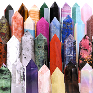Pierres de cristal naturelles en promotion, points de cristal colorés pour la guérison, tours de cristal pour la décoration - Product Image 2