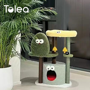 TOLEA, nuevo marco de escalada de gato monstruo grande, verde integrado, Villa de gato, tablero de rascar de Sisal, nido de gato duradero, columna para rascar fácil - Product Image 2