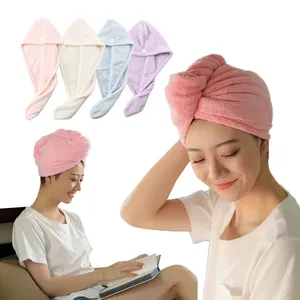 Bsci bán buôn thăng hoa siêu mịn sợi nhỏ nhanh chóng làm khô tóc khăn quấn turbanl Salon sợi nhỏ Khăn Turban khăn