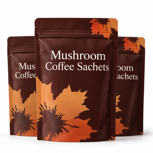 กาแฟสำเร็จรูป กาแฟเห็ด ซอง OEM แบรนด์ส่วนตัว อาหารเสริมสมุนไพร โลโก้สั่งทำ - Product Image 1