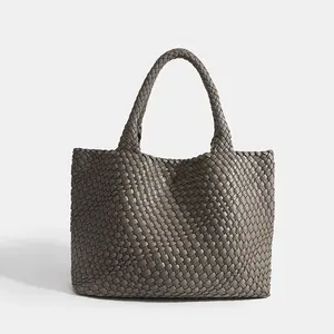 Nuevo Producto, Bolso de Mano de PU Estilo Japonés <span class=keywords><strong>con</strong></span> Patrón Geométrico Grande y Cierre Abierto para Mujer, Bolsos Hechos a Mano - Product Image 4