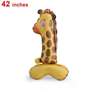 Globo de Número Gigante de 42 Pulgadas con Diseño de Animales de Safari para Decoración de Centro de Mesa en Fiestas de Cumpleaños - Product Image 4