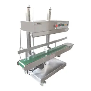 Machine de scellage de sac de grain de riz continu vertical avec imprimante de rouleau d'encre CBS1100V 5-25kg