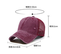 Topi Trucker Kanvas Distressed Washed ZD-2148 dengan Logo Custom untuk Olahraga Luar Ruangan, Memancing, dan Baseball