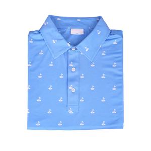 เสื้อยืดโปโลผ้าผ้ายืดสีผสมพิมพ์ลายสำหรับเล่นกอล์ฟโอเวอร์ไซส์โลโก้ออกแบบได้ตามต้องการ - Product Image 3