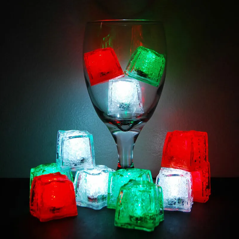 Multi color Lite Cubes Jewel Holiday Light up Flashing LED Ice Cubes for Drinks Christmas Fun