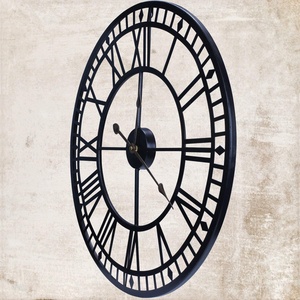 Đồng Hồ Treo Tường Mặt Mở Chữ Số La Mã Cắt Ra Bằng Kim Loại Kiểu Bộ Xương 20 Inch 50Cm - Product Image 2