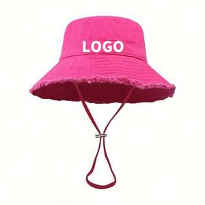 Sombrero de Pescador Rosa con Borde de Peluche, Lavable, para Verano, Playa, Esquí, con Protección Solar y Logotipo Personalizado - Product Image 3